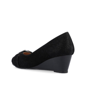 GRAYSN WEDGE HEELS IN VEGAN LEATHER - Black
