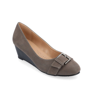 GRAYSN WEDGE HEELS IN VEGAN LEATHER - Grey