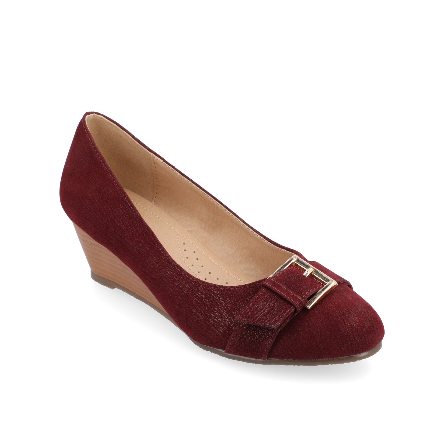GRAYSN WEDGE HEELS IN VEGAN LEATHER - Wine