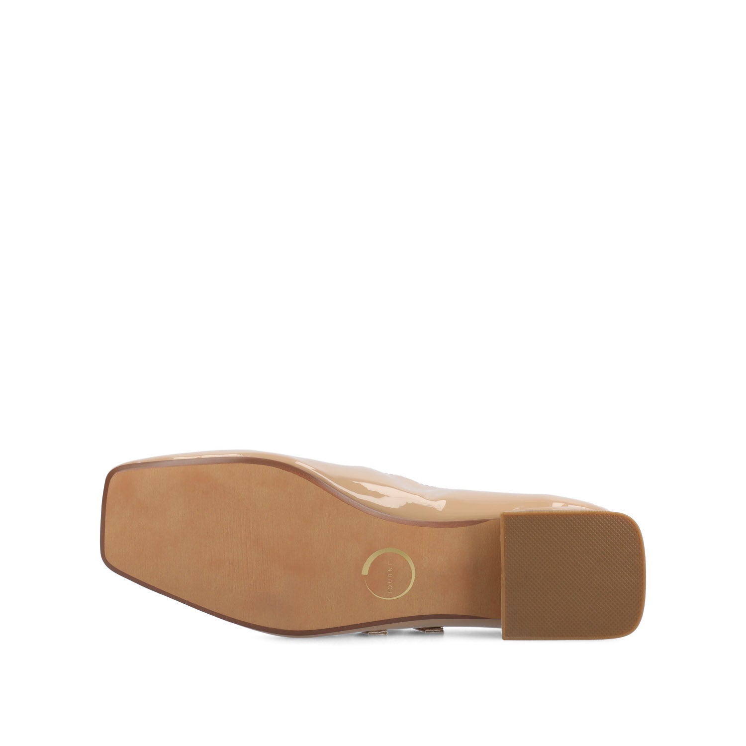 GREDAH MARY JANE DRESS FLATS IN WIDE - Nude Patent