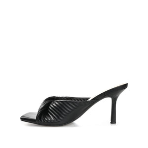 GREER MULE HEELS IN FAUX LEATHER