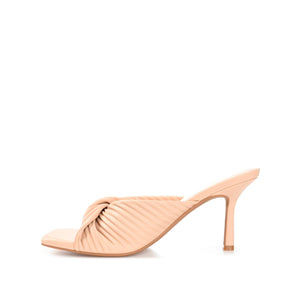 GREER MULE HEELS IN VEGAN LEATHER - Nude
