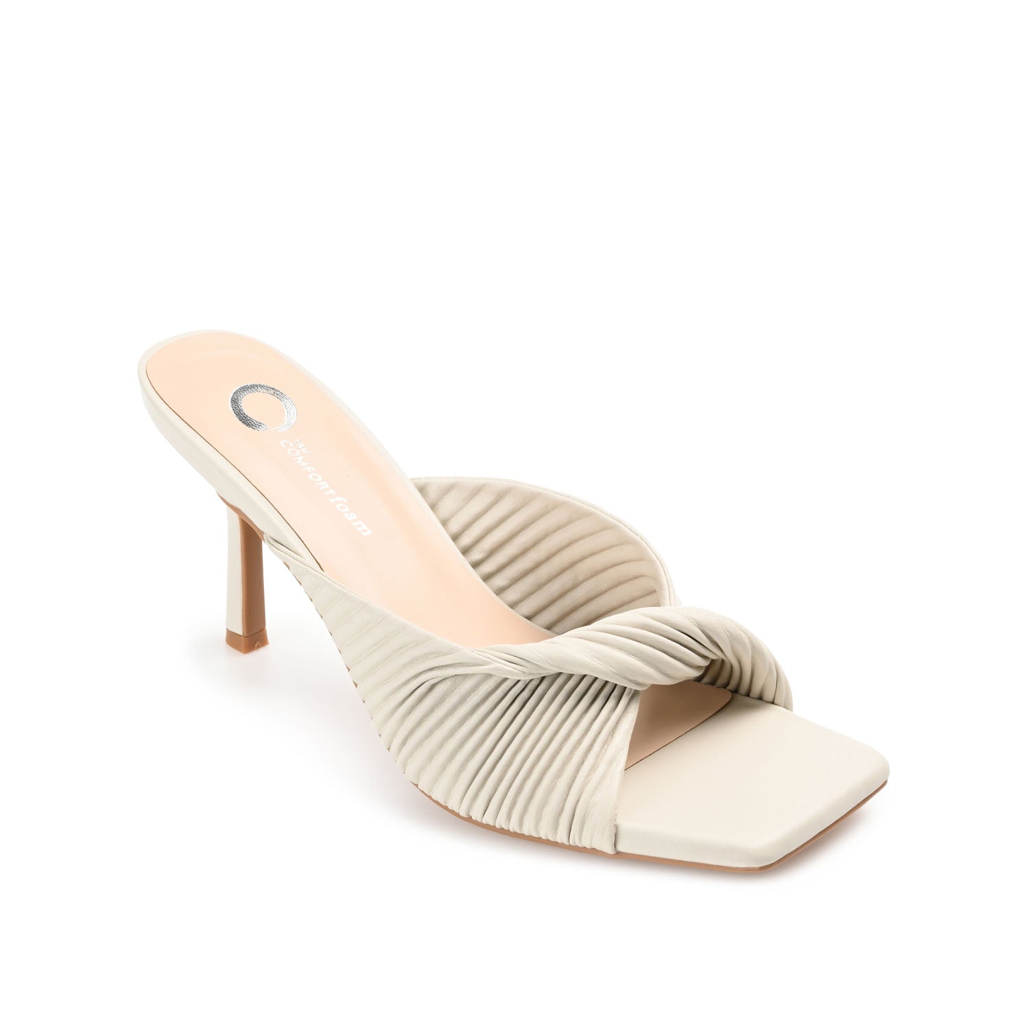 GREER MULE HEELS IN VEGAN LEATHER - Off White