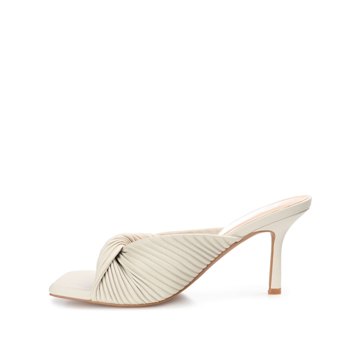 GREER MULE HEELS IN VEGAN LEATHER - Off White