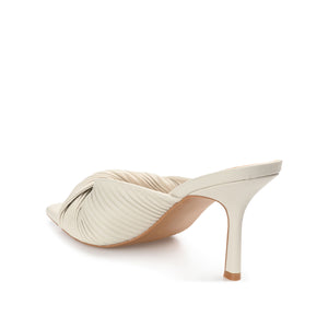 GREER MULE HEELS IN FAUX LEATHER