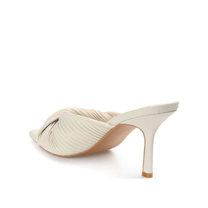 GREER MULE HEELS IN VEGAN LEATHER - Off White