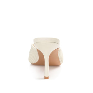 GREER MULE HEELS IN VEGAN LEATHER - Off White