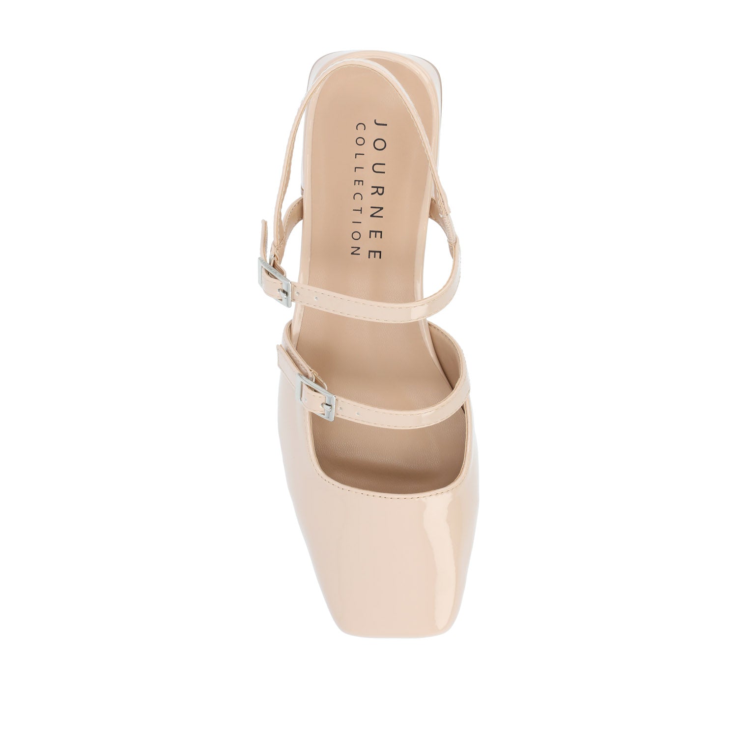 GRETCHENN HEELED FLATS IN PATENT - Beige