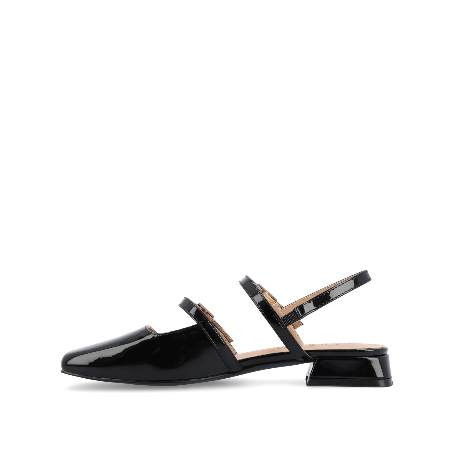 GRETCHENN HEELED FLATS IN PATENT - Black