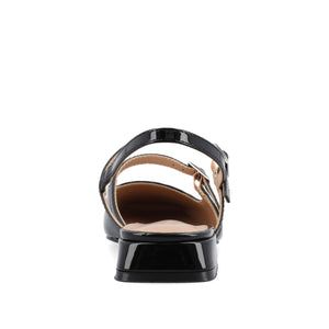 GRETCHENN HEELED FLATS IN PATENT - Black