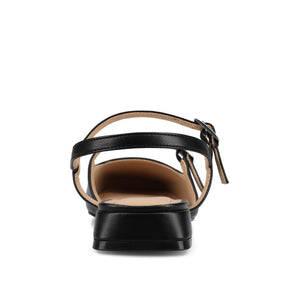 GRETCHENN HEELED FLATS IN VEGAN LEATHER - Black PU