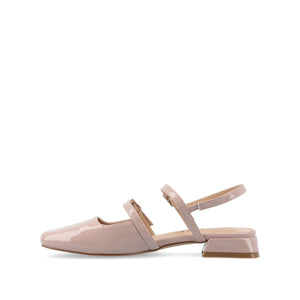 GRETCHENN HEELED FLATS IN PATENT IN WIDE - Blush