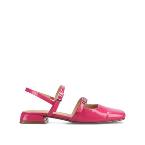 GRETCHENN HEELED FLATS IN PATENT IN WIDE - Hot Pink/Patent