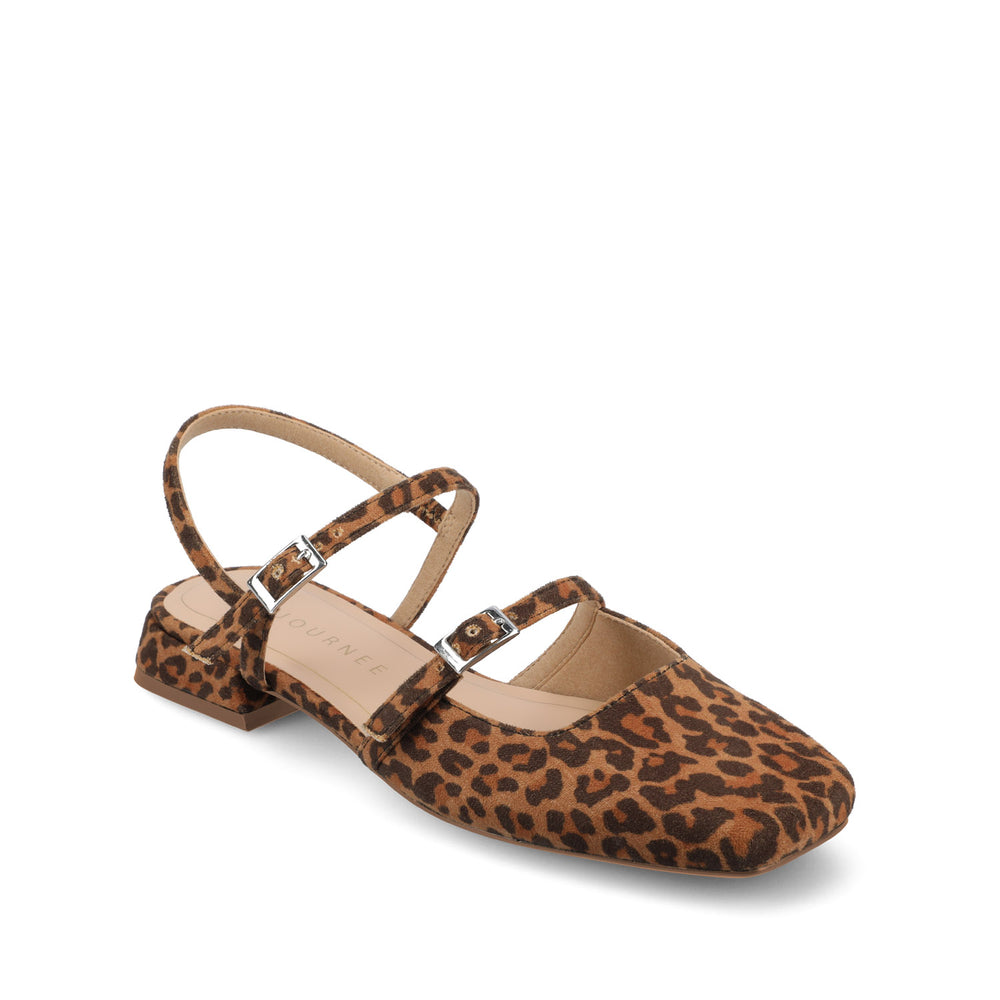 GRETCHENN HEELED FLATS IN FAUX LEATHER
