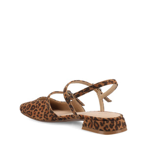 GRETCHENN HEELED FLATS IN VEGAN LEATHER - Leopard