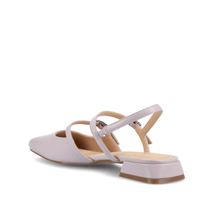 GRETCHENN HEELED FLATS IN VEGAN LEATHER IN WIDE - Lilac PU