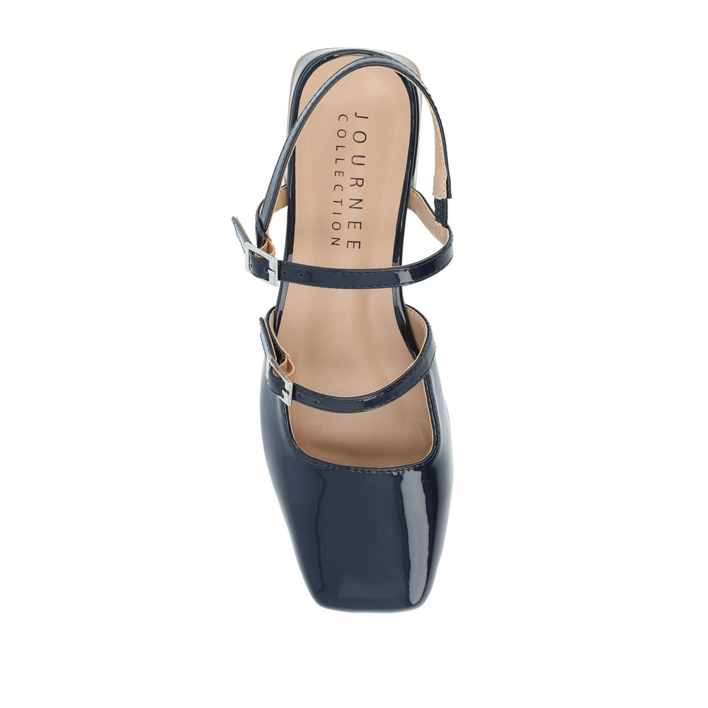 GRETCHENN HEELED FLATS IN PATENT IN WIDE