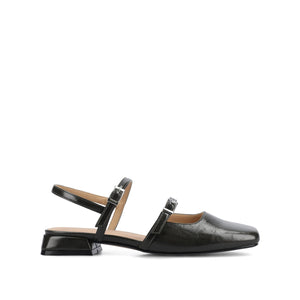 GRETCHENN HEELED FLATS IN VEGAN LEATHER - Olive