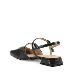 GRETCHENN HEELED FLATS IN VEGAN LEATHER - Olive