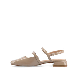 GRETCHENN HEELED FLATS IN PATENT - Taupe