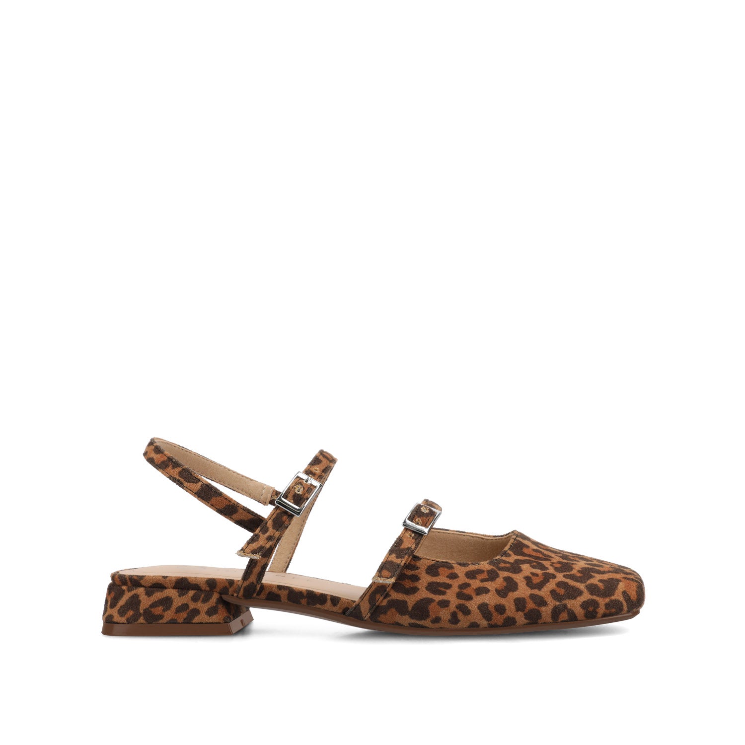 GRETCHENN HEELED FLATS IN FAUX LEATHER IN WIDE