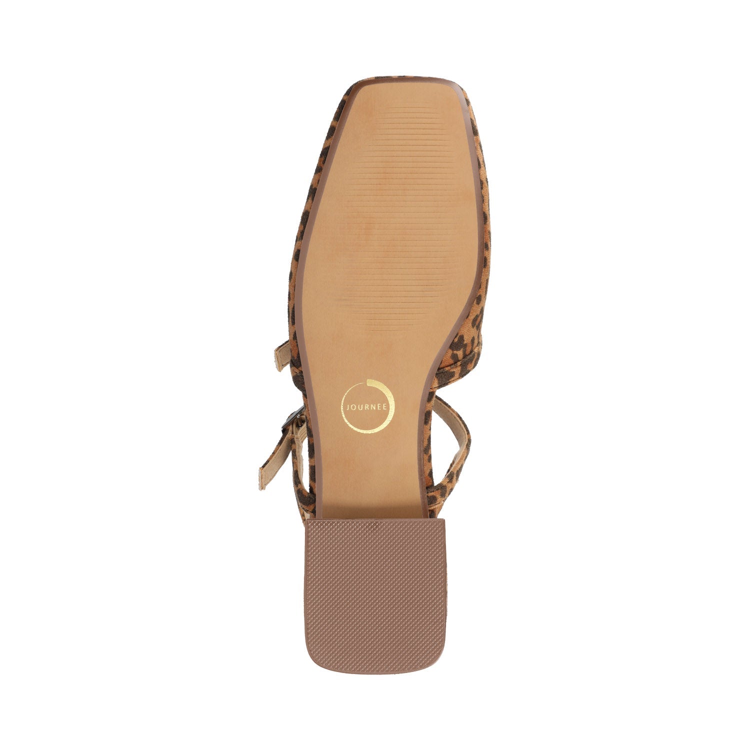 GRETCHENN HEELED FLATS IN VEGAN LEATHER IN WIDE - Leopard/Camel