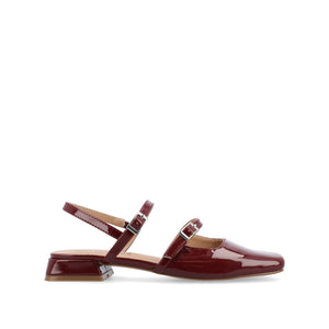 GRETCHENN HEELED FLATS IN PATENT - Wine