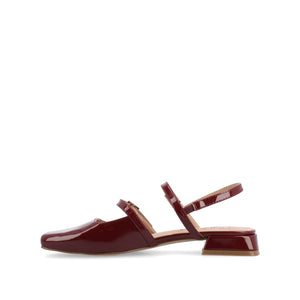 GRETCHENN HEELED FLATS IN PATENT - Wine