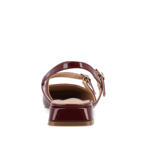 GRETCHENN HEELED FLATS IN PATENT IN WIDE - Wine