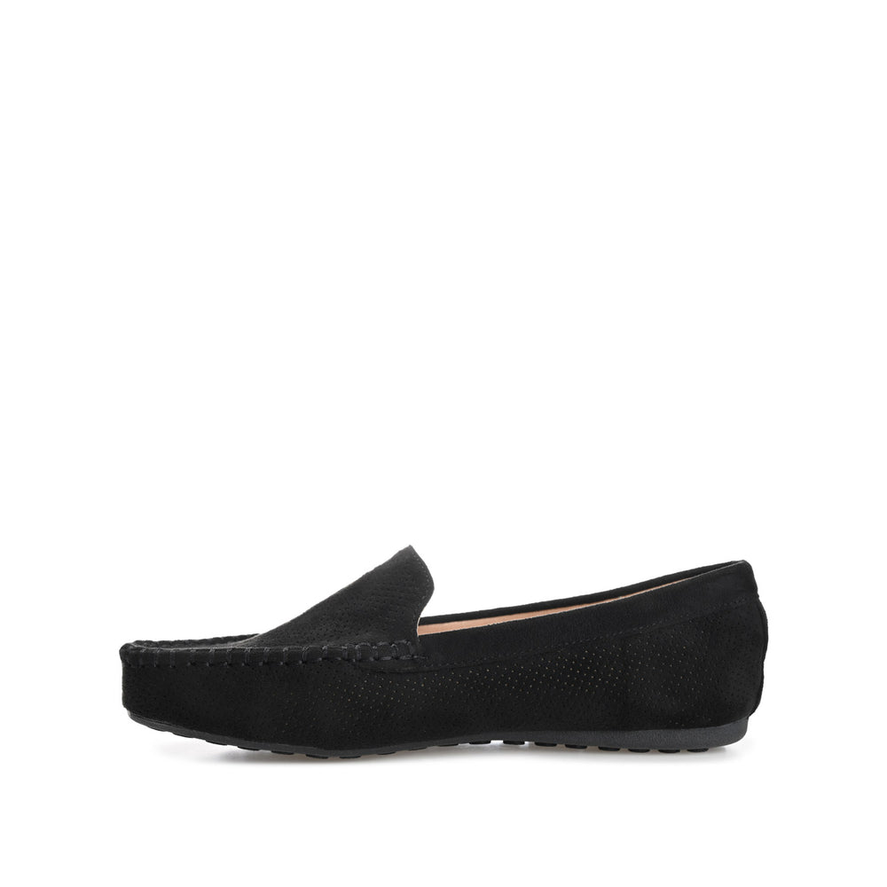 HALSEY MOC TOE LOAFER FLATS IN FAUX SUEDE