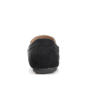 HALSEY MOC TOE LOAFER FLATS IN WIDE - Black