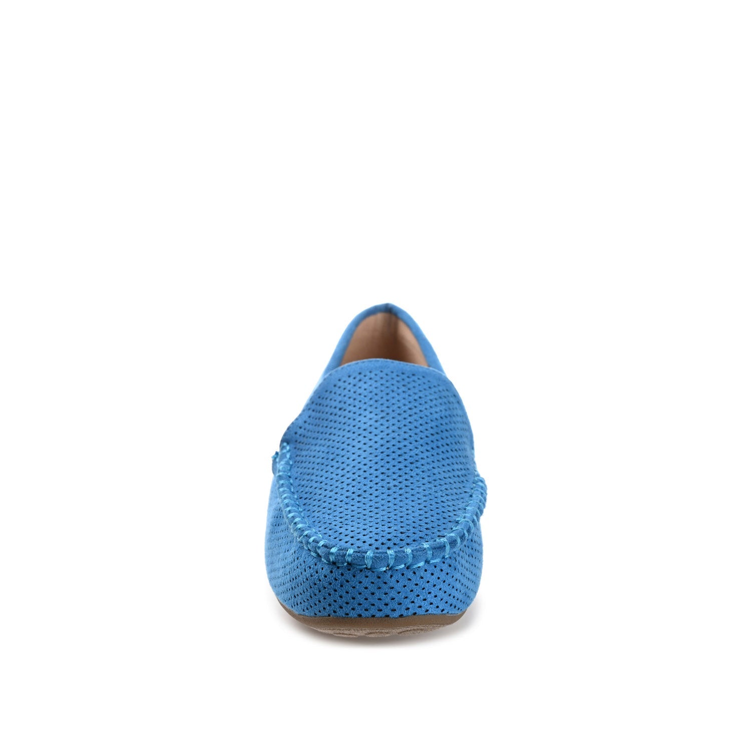 HALSEY MOC TOE LOAFER FLATS IN WIDE - Blue