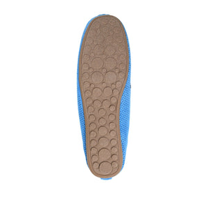 HALSEY MOC TOE LOAFER FLATS IN WIDE - Blue