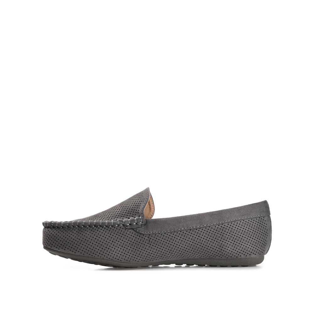 HALSEY MOC TOE LOAFER FLATS IN FAUX SUEDE