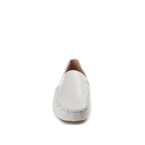 HALSEY MOC TOE LOAFER FLATS IN FAUX SUEDE