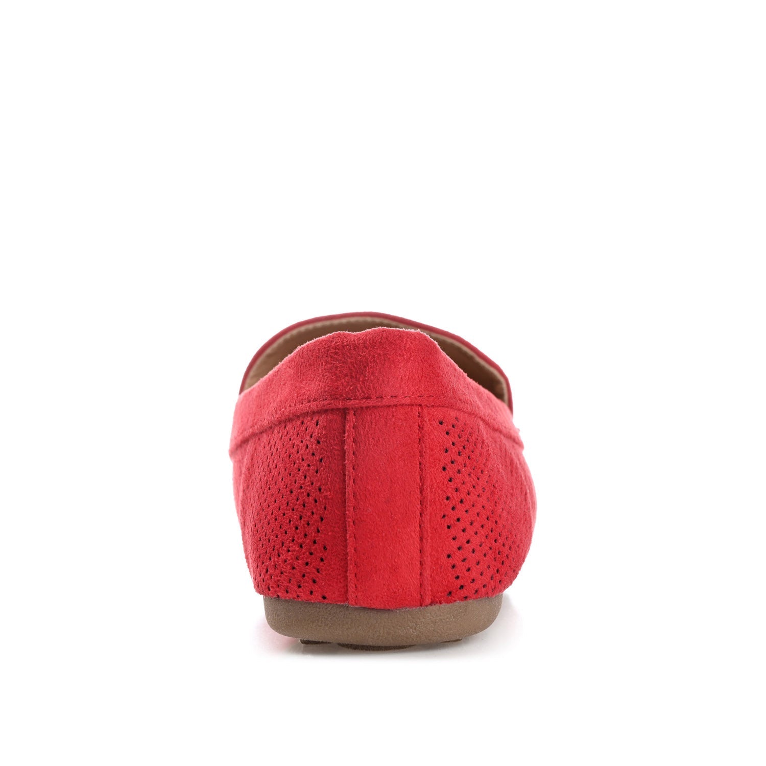 HALSEY MOC TOE LOAFER FLATS IN WIDE - Red