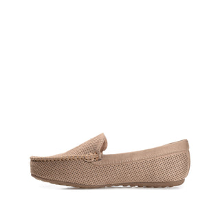 HALSEY MOC TOE LOAFER FLATS IN FAUX SUEDE