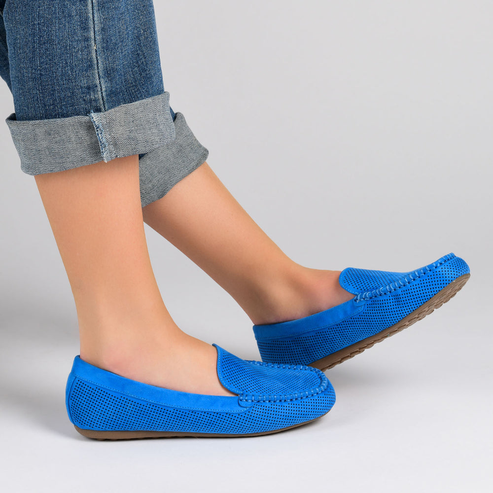 HALSEY MOC TOE LOAFER FLATS IN WIDE