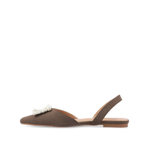 HANNAE SLINGBACK FLATS - Brown