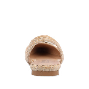 HANNAE SLINGBACK FLATS IN WIDE - Natural Faux Raffia