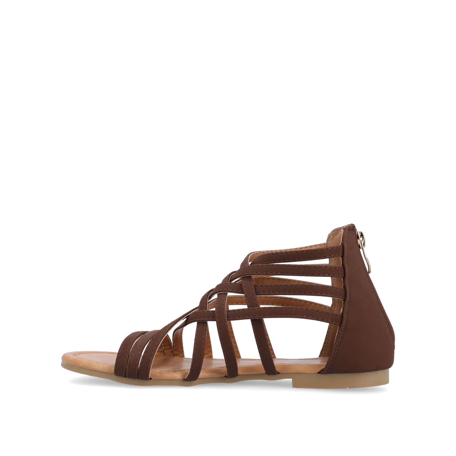 HANNI GLADIATOR SANDALS IN VEGAN LEATHER - Brown PU