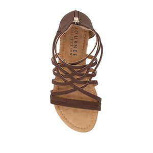 HANNI GLADIATOR SANDALS IN WIDE - Brown PU