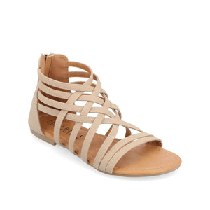 HANNI GLADIATOR SANDALS IN WIDE - Nude PU