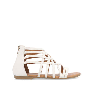 HANNI GLADIATOR SANDALS IN VEGAN LEATHER - White PU