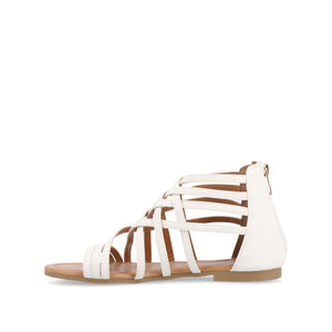 HANNI GLADIATOR SANDALS IN VEGAN LEATHER - White PU