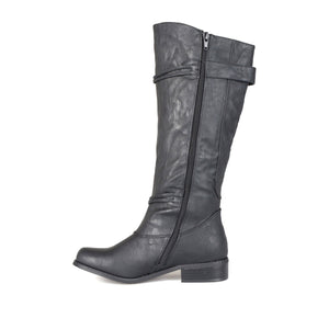 HARLEY RIDING BOOTS IN X-WIDE CALF - Black PU