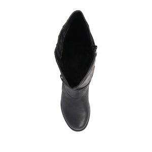 HARLEY RIDING BOOTS IN WIDE CALF - Black PU