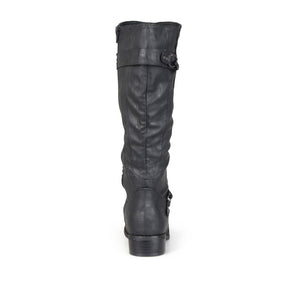 HARLEY RIDING BOOTS IN WIDE CALF - Black PU