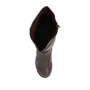 HARLEY RIDING BOOTS IN X-WIDE CALF - Brown PU