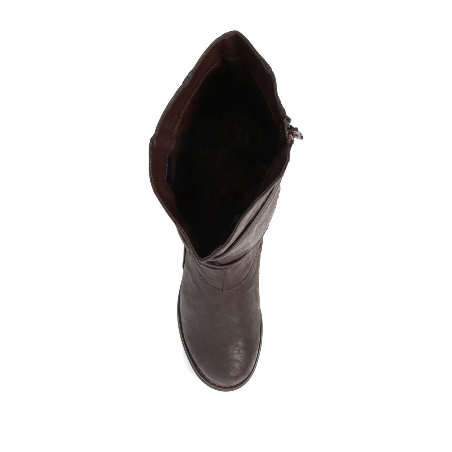 HARLEY RIDING BOOTS IN WIDE CALF - Brown PU